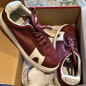 Campers Leather Lace up Sneakers - Runner K21 Color Garnet